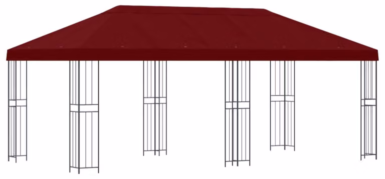 Gazebo con pareti laterali 6 x 3 m Borgogna