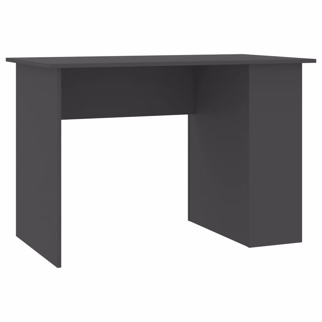 Scrivania Grigia 110x60x73 cm in Legno Multistrato