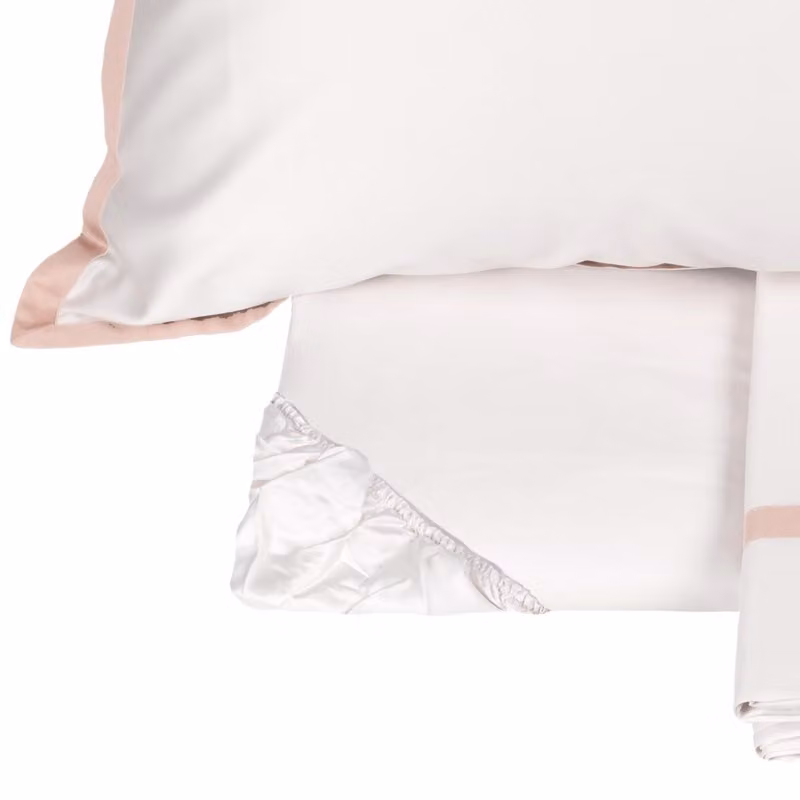 HELLEN Completo lenzuola - Taglia: 2 piazze,Colore: HELLEN - BIANCO SETA/ROSA BOHO