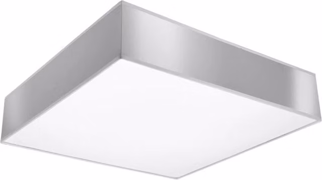 Plafoniera quadrata ANUBIS Pure Lume grigia L 45 cm x P 45 cm con 3 x E27