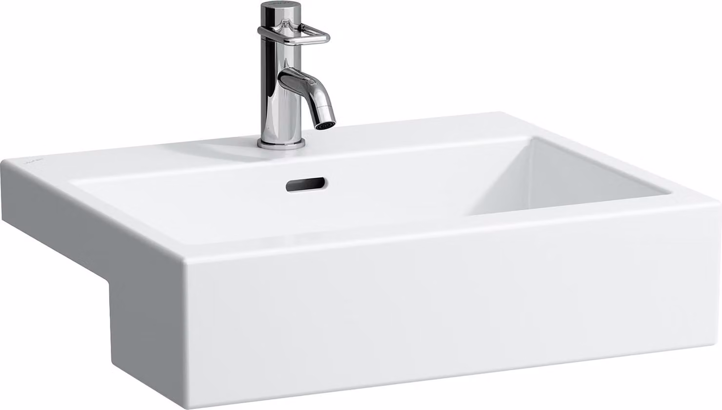 LAUFEN Living City lavabo semi-encastré, avec trop-plein, sans trou pour robinet, 550x460mm, blanc, H8134320001091, H8134320001091