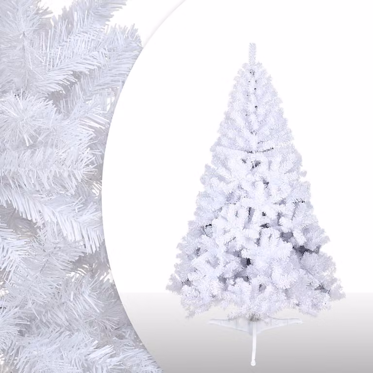 Clanmacy Albero di Natale Albero di Natale selezione floccatura bianco 120cm