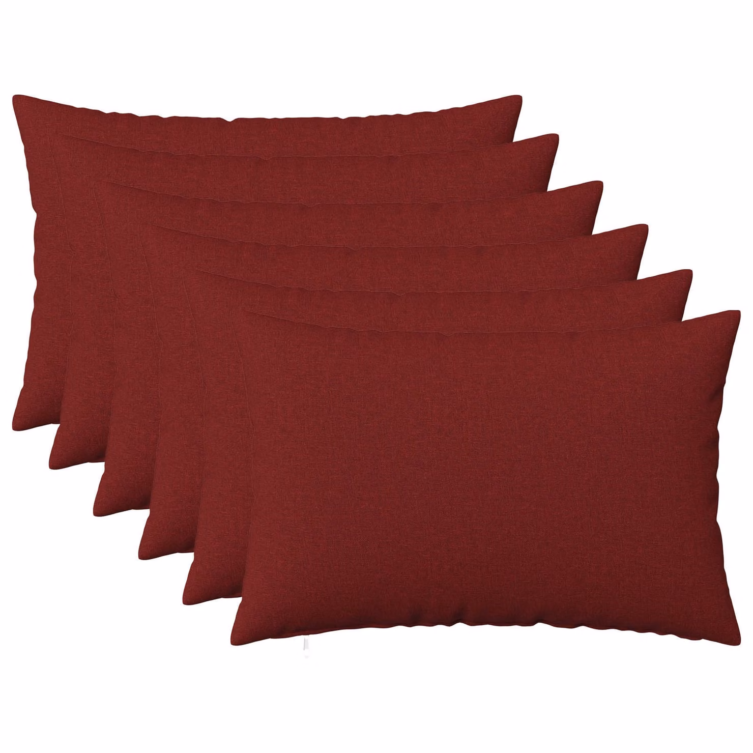 Set di 6 federe vidaXL HEERLEN in tessuto rosso vino, L 50 cm x P 75 cm
