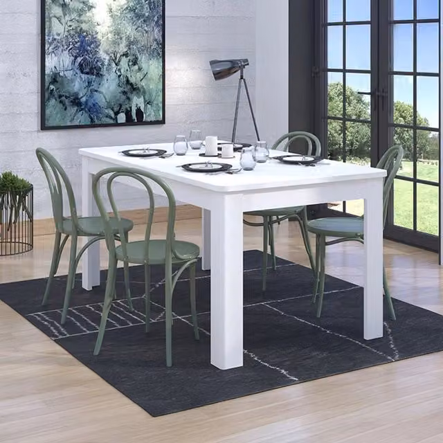 Colosimi Tavolo Allungabile per 8 Posti DMORA Bianco Lucido L: 160 cm, P: 90.5 cm, H: 76.5 cm