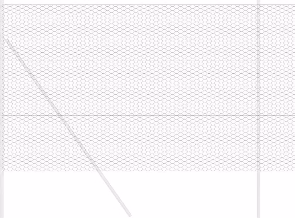 Recinzione Esagonale Grigio 1.6 x 10 m Acciaio