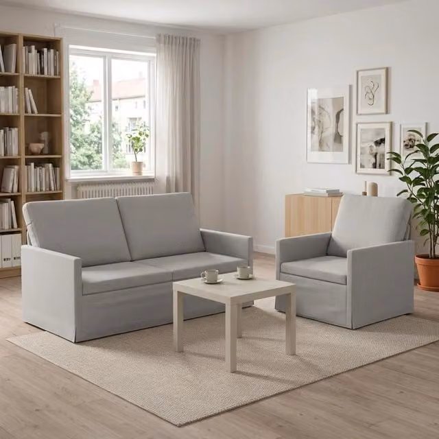 Set di divani 2 pcs Grigio Nuvola Tessuto 3433161