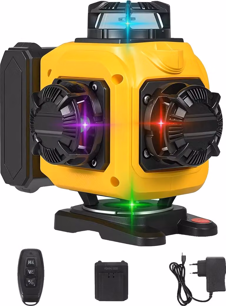 Livellamento laser, rotazione a 360°, livellamento automatico, 16 linee