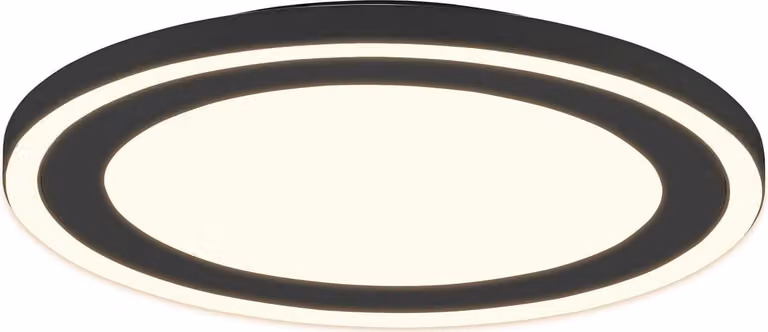 Plafoniera LED rotonda CARUS bianco e nero 16 W, bianco caldo 2300 lm, plastica, dimensioni: 4x33x33 cm, IP20, RL
