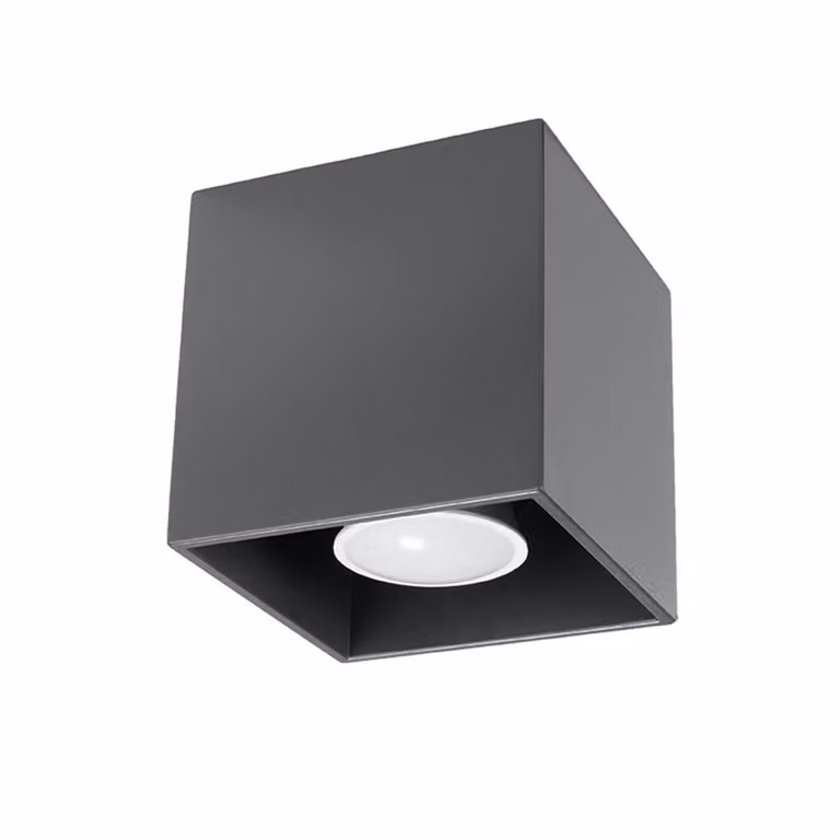 Lampada da soffitto QUAD 1 antracite 1xGU10 10W alluminio 10x10x10cm Sollux Lighting