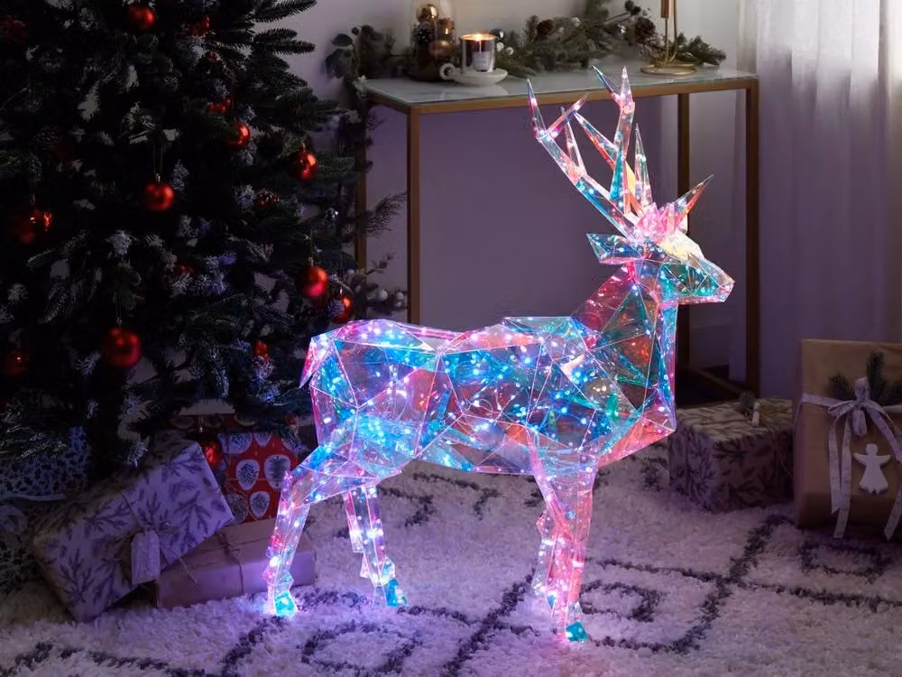 Decorazione natalizia a forma di renna BELIANI con LED RGB multicolore, controllo Bluetooth tramite App e timer, adatta per interni ed esterni con protezione IP44 – 2