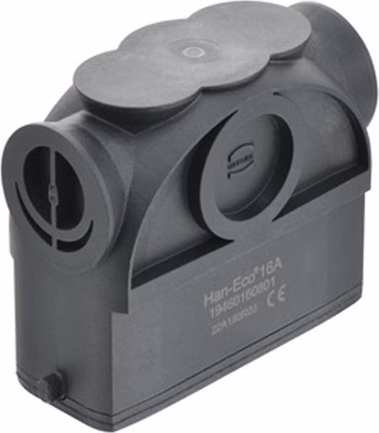HARTING Han ECO 16A Custodia a vaschetta senza uscita cavo, per 1 staffa (nella parte inferiore) - 1 pezzo