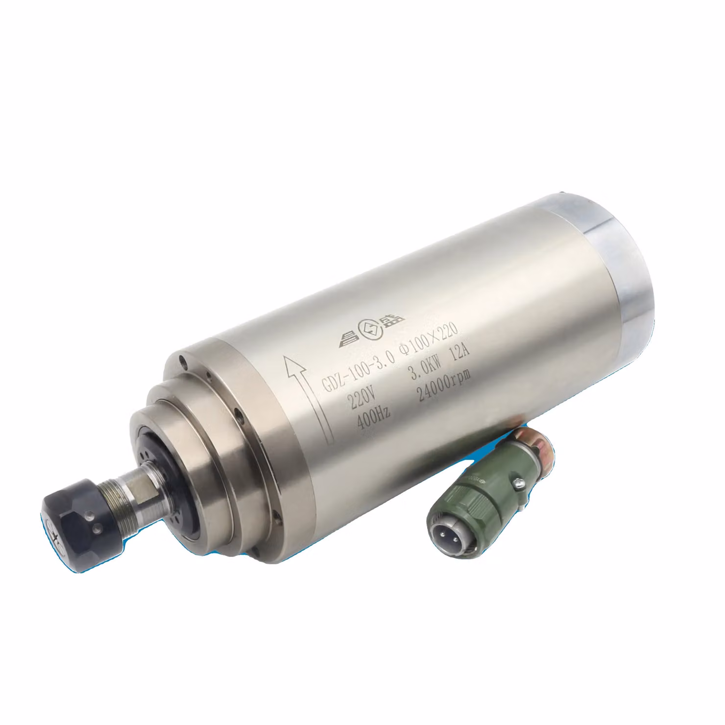 Motore mandrino CNC raffreddato ad acqua, potenza 3 kW, velocità 24000 giri/min, pinza di serraggio ER20