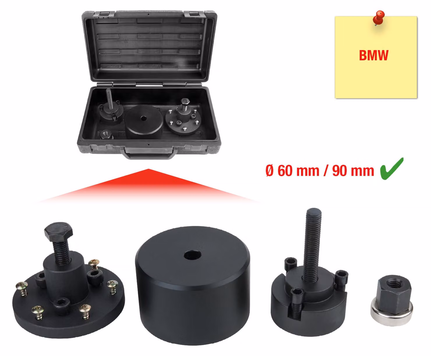 KS TOOLS Set di anelli di tenuta per BWM 4 pezzi - 150.3625
