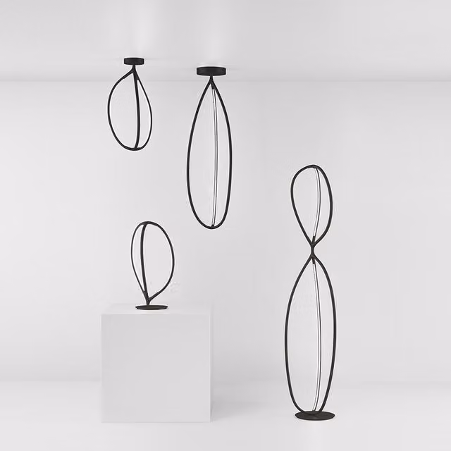 Artemide Arrival Piantana LED in Metallo Nero con Luce Omnidirezionale Calda