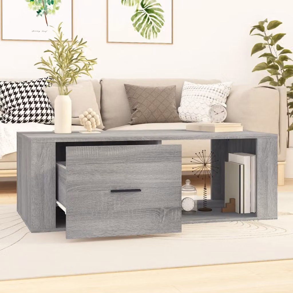 Maison Exclusive - Tavolino grigio Sonoma 100x50,5x35 cm Materiale ligneo
