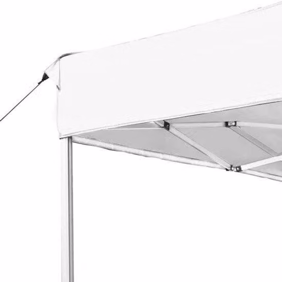 Tenda da mercato in alluminio con telo parasole e tetto impermeabile, dimensioni 3x3 metri, struttura leggera, colore bianco