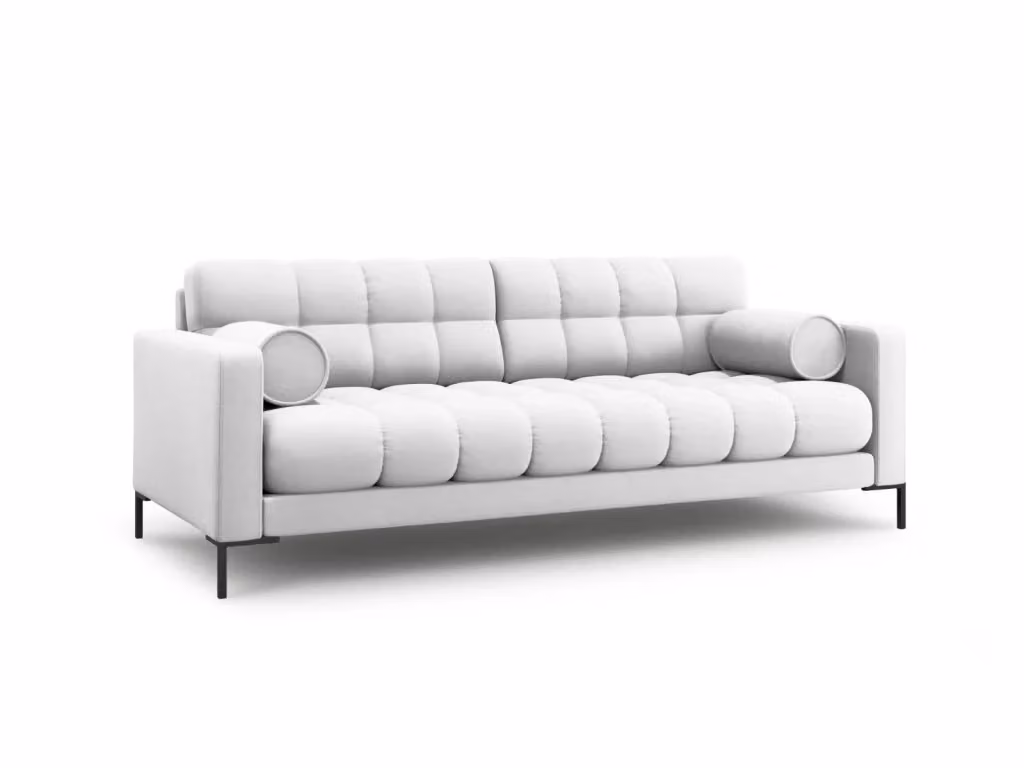 Divano Bali Cosmopolitan Design a 4 posti in tessuto strutturato grigio chiaro L: 217 cm, P: 75 cm, H: 92 cm – 2
