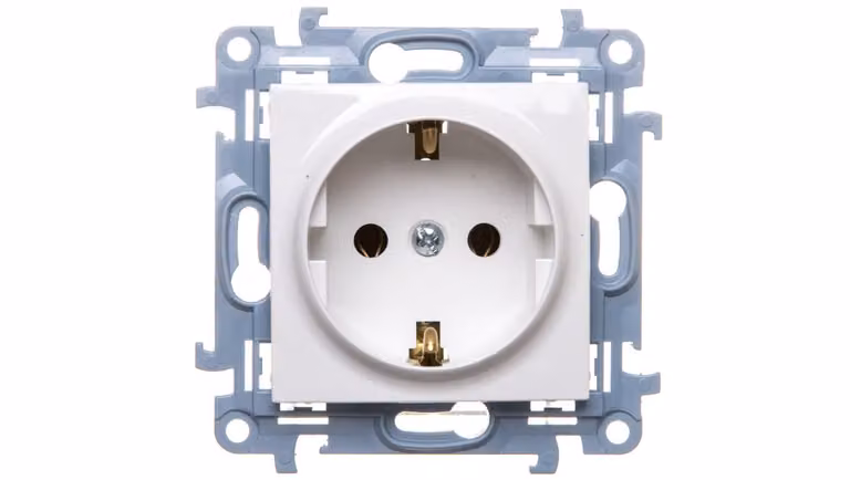 Simon 10 Presa singola SCHUKO bianca 16A 250V IP20 CGSZ1.01/11