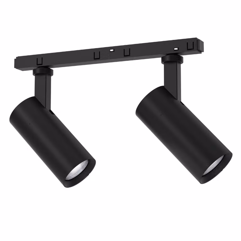 Binario magnetico 2x10W LED 3000K nero - Milagro