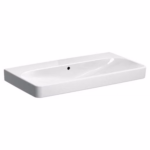 Geberit Smyle Square lavabo 500250, 90x48cm, sans trou pour robinet, avec trop-plein, 500.250.01.8, 500.250.01.8