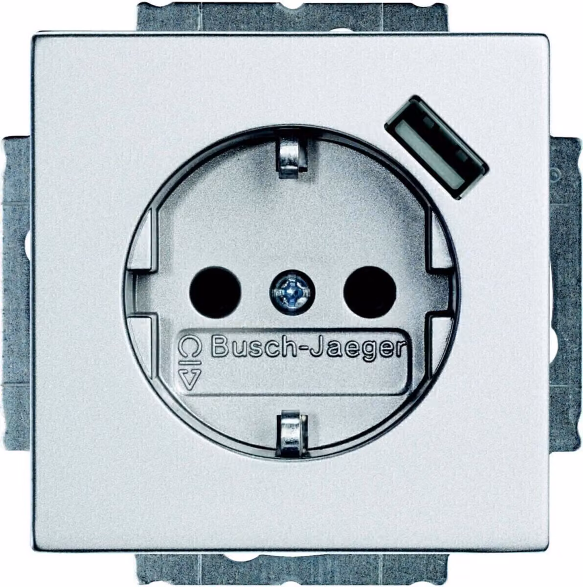 Busch-Jaeger Presa Schuko/USB alluminio argento 20 EUCBUSB-83