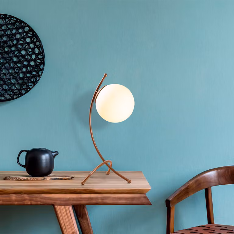 Opviq, Yay - 5013, lampada da tavolo, bianco, ferro, 23 x 18 x 43 cm
