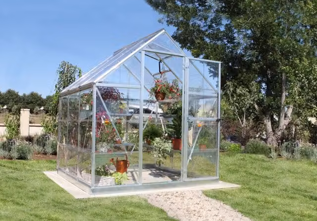 Serra Da Giardino in Policarbonato Harmony Trasparente 186X185X208 cm colore Argento