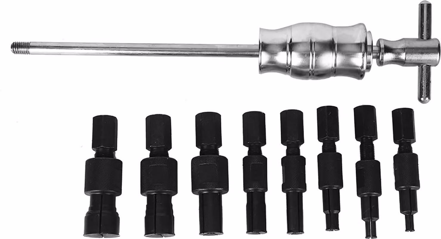 9 pezzi/set Martello a percussione per fori ciechi Estrattore per cuscinetti pilota Kit di rimozione estrattore interno