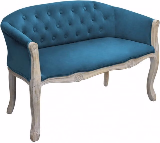 Divano Coleman 107x61x70 h cm in Velluto Blu