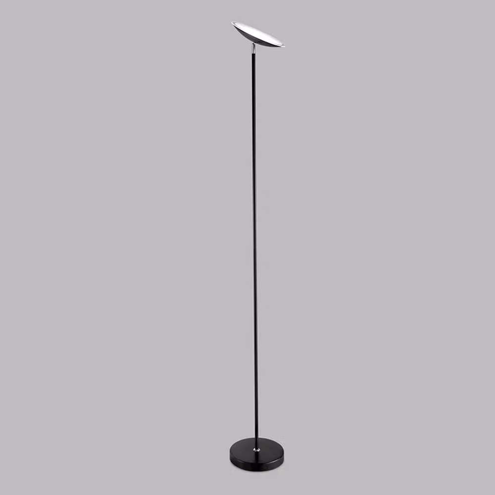 Piantana Moderna Febe Perenz Illumina in Metallo e Vetro Nero con LED 18W 3000K Luce Bianca Calda – 2