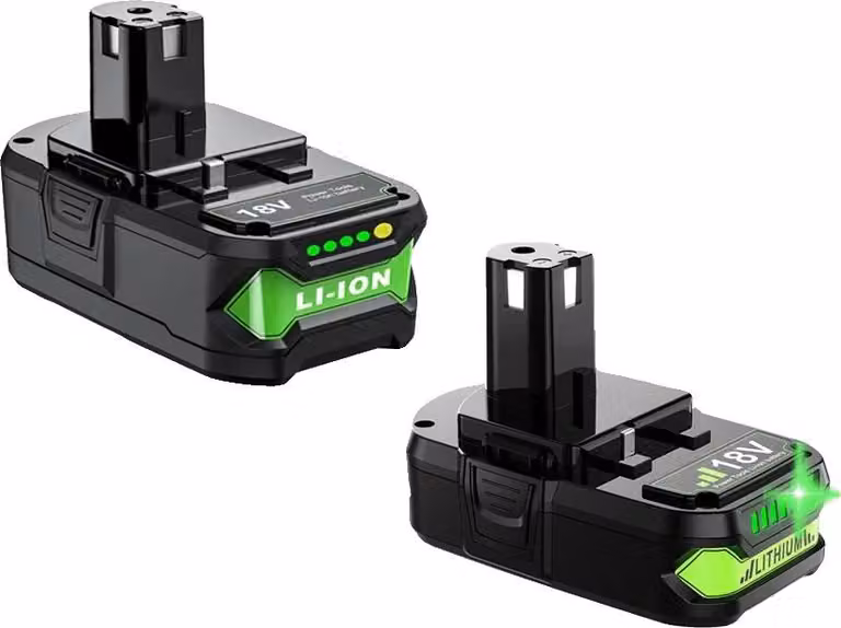 Batteria agli ioni di litio da 18 V, opzioni da 9,0 Ah e 6,0 Ah, certificata CE e RoHS, 1 da 3 Ah e 1 da 6 Ah