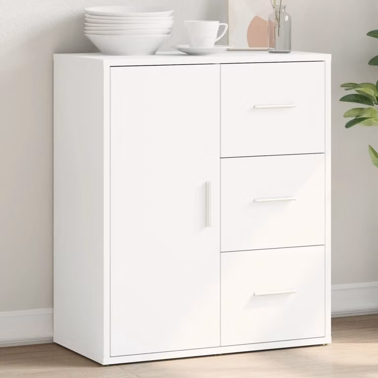 Credenza moderna vidaXL bianca in legno multistrato da appendere L: 60 cm, P: 31 cm, H: 70 cm