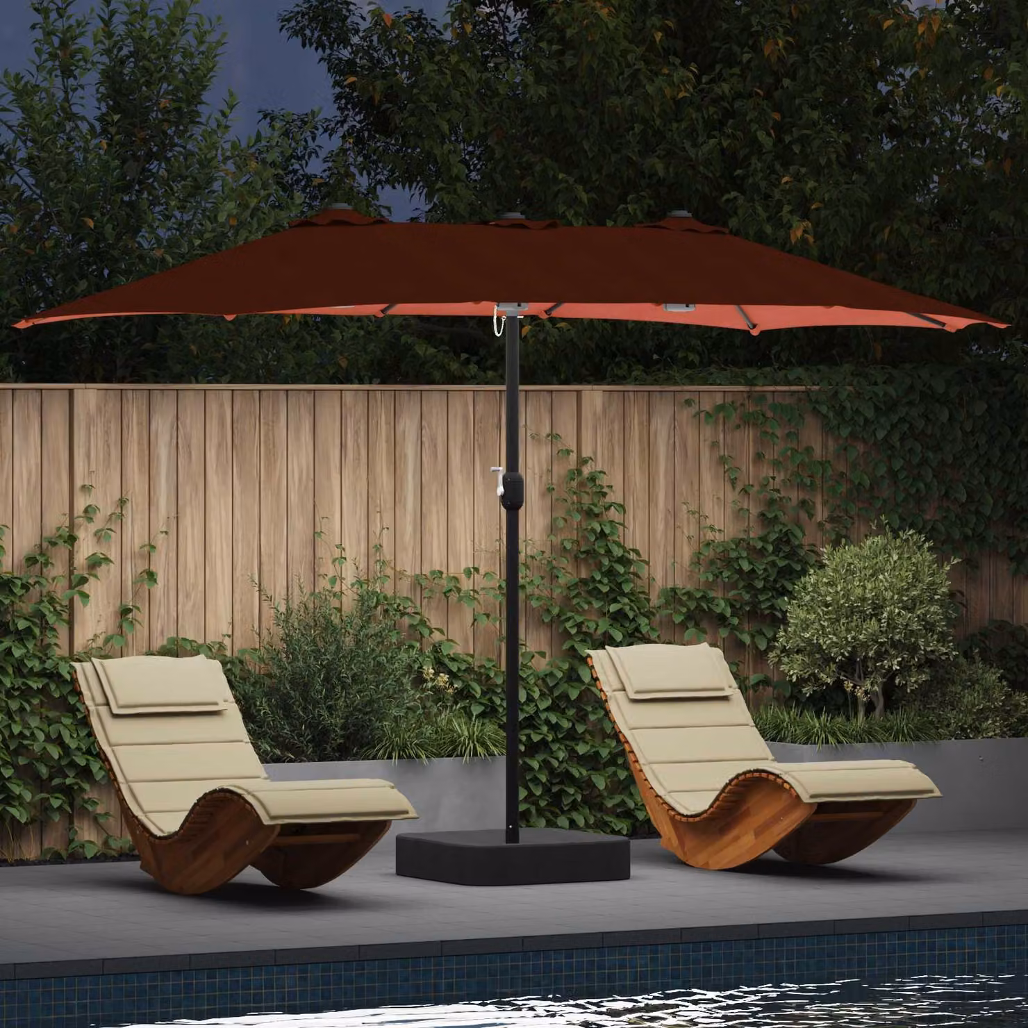 Maison Exclusive - Ombrellone da giardino Terracotta 385 x 209 x 244 cm Poliestere