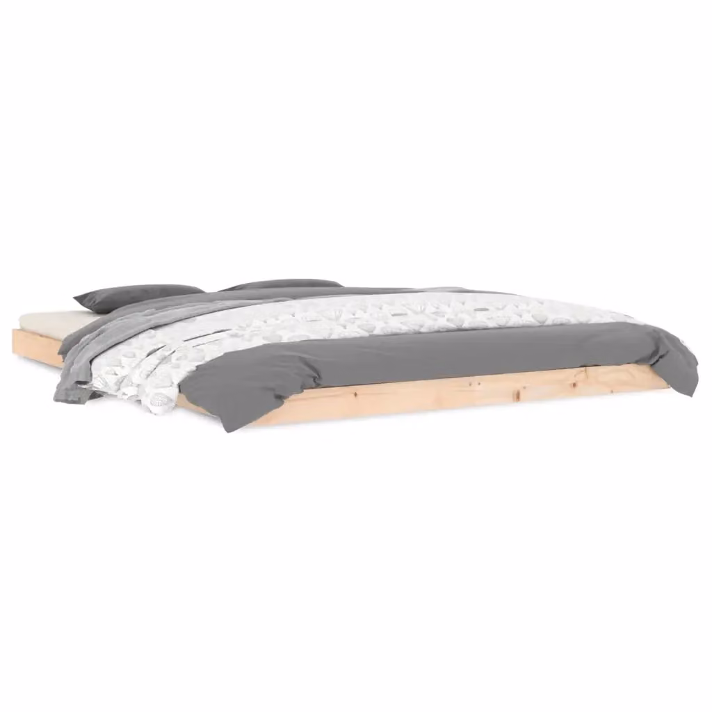 Giroletto King vidaXL in legno massello di pino non trattato L: 150 cm, P: 200 cm – 2