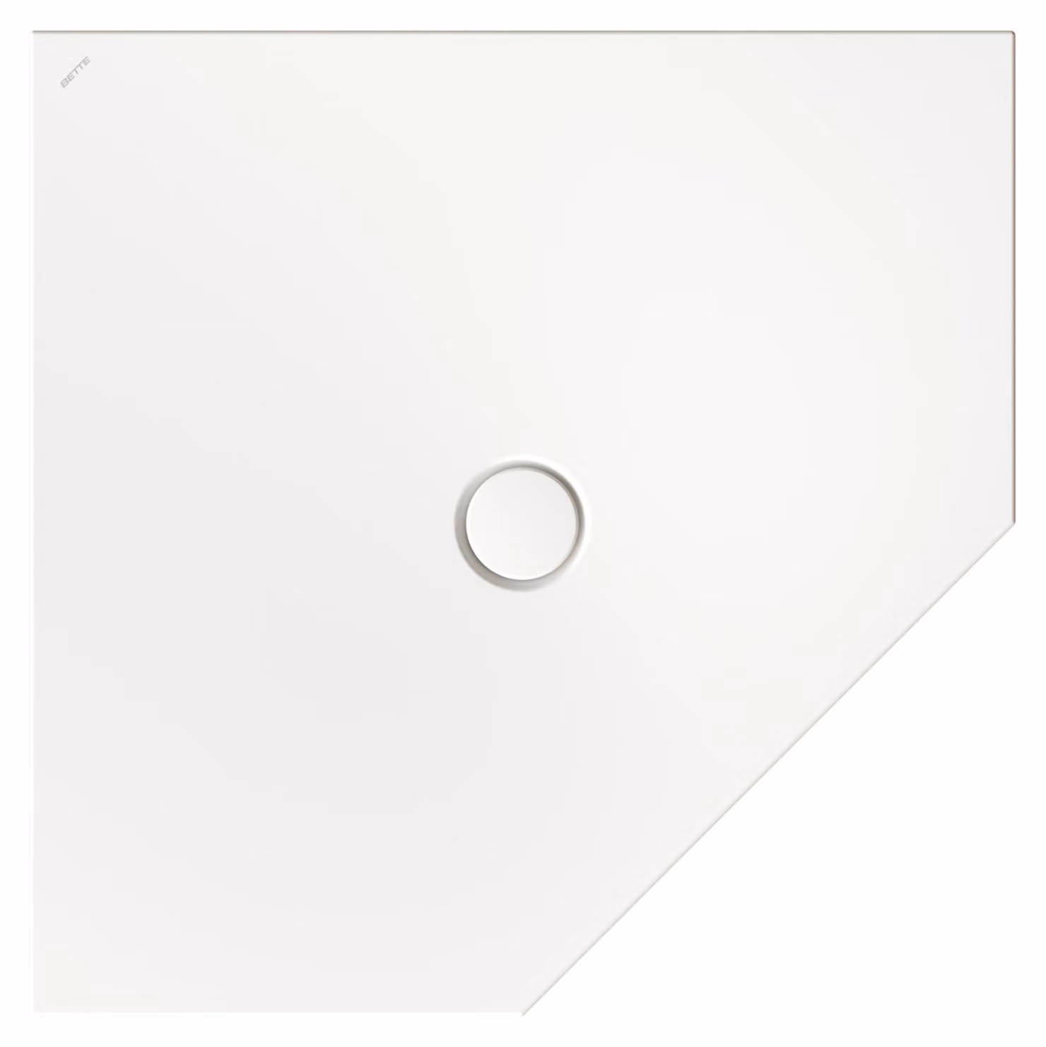 BetteFloor Caro receveurs de douche pentagonaux avec BetteGlasur Plus, 1000x1000mm, 7211-440PLUS, 7211-440PLUS