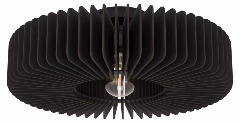 Plafoniera Moderna Palombaia Acciaio Nero Luce E27