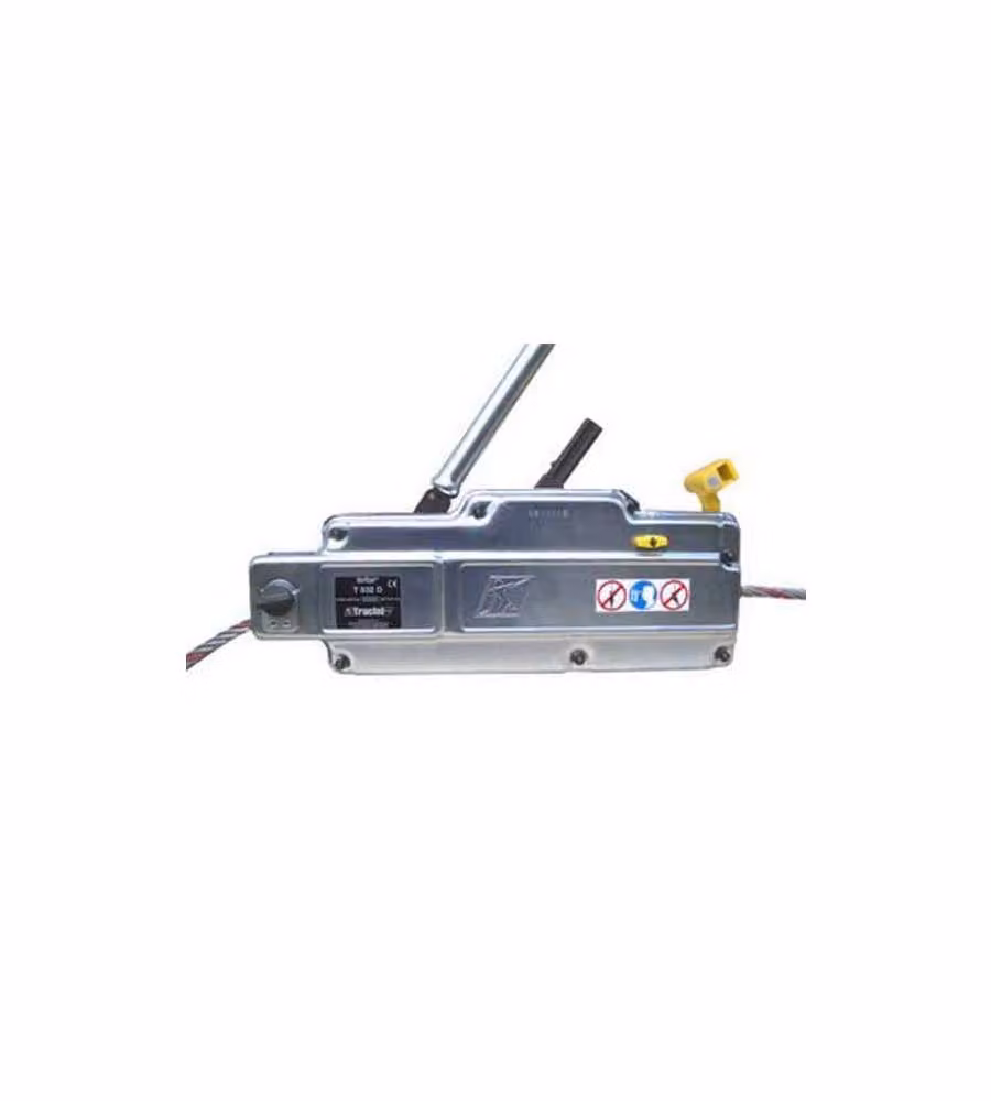 Paranco Tirfor Tractel T532 con capacità 3200 kg, colore nero e argento, L: 62,0 cm, P: 35,5 cm, H: 13,0 cm