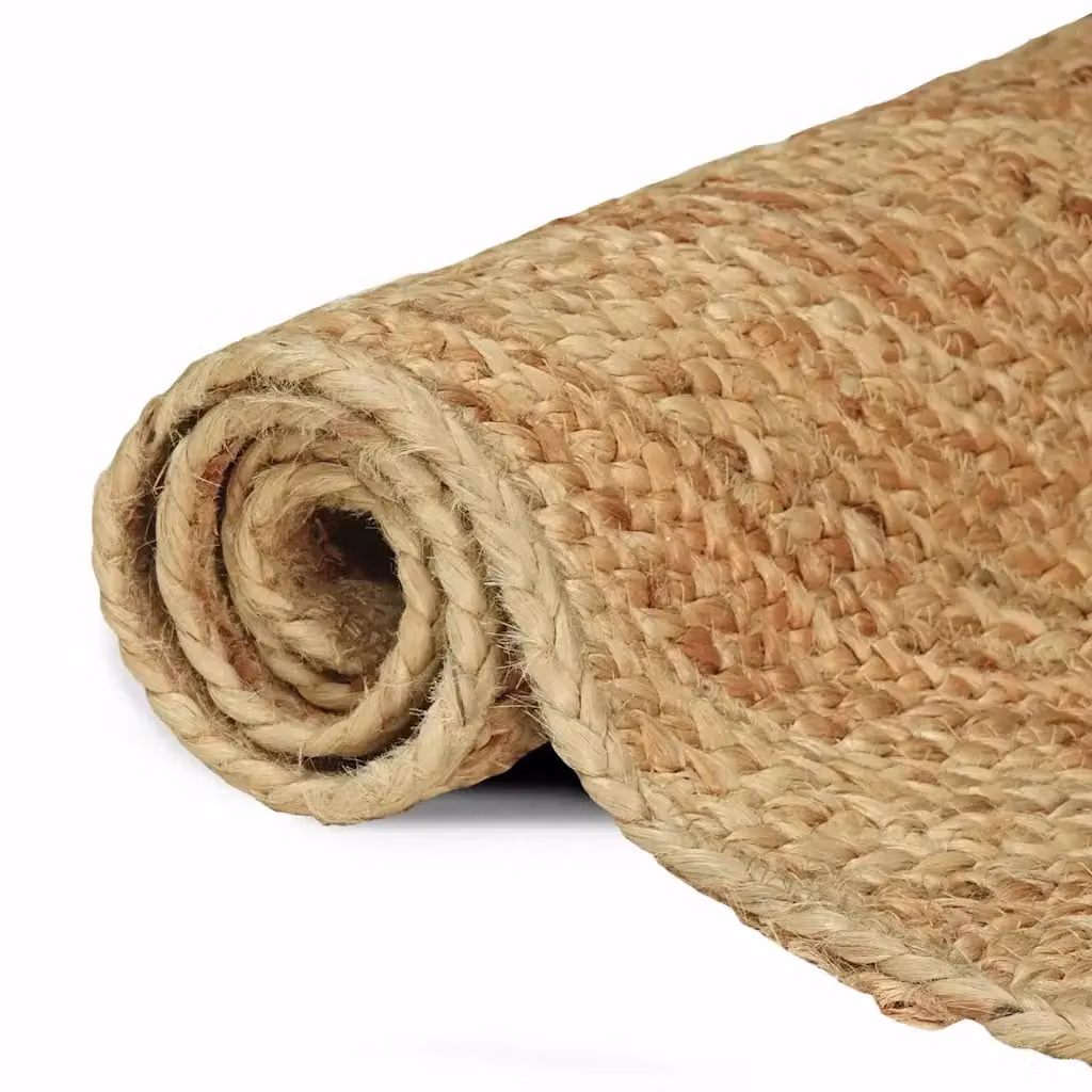Tappeto rettangolare moderno in juta vidaXL, marrone e beige, L 340 x P 240 cm – 2