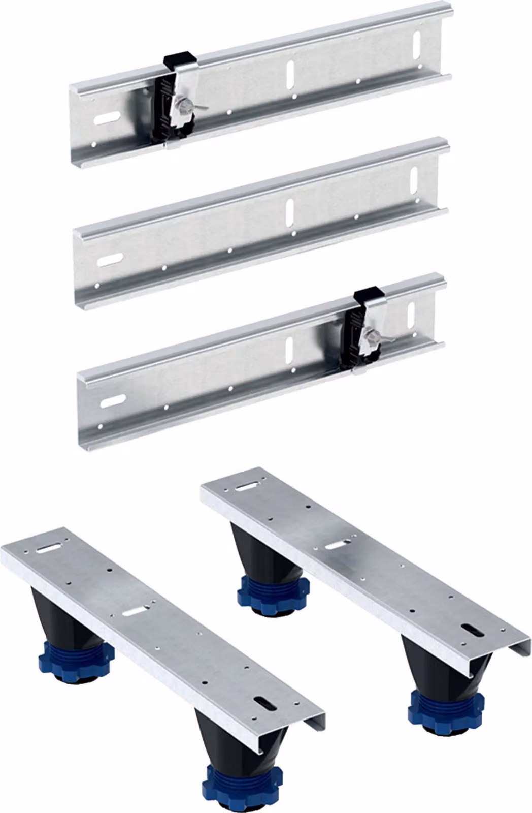Set di fissaggio Geberit per vasche da bagno (piedini, 2Tr, 3TrSs425, 2Wa), 1 pz.