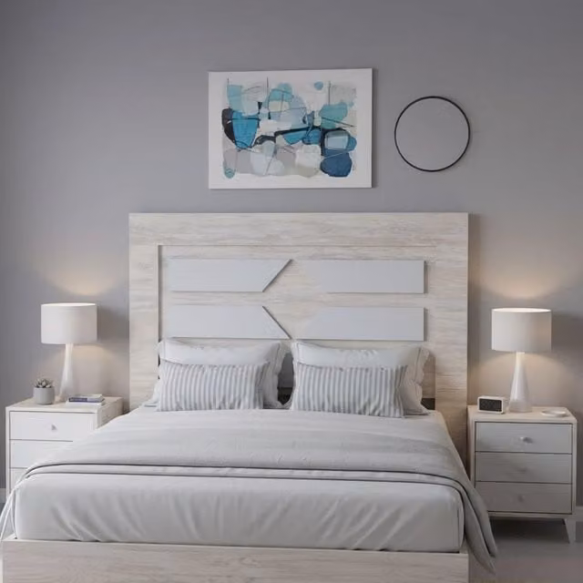 Testiera Letto Manduria DMORA Bianco L: 248 cm, H: 33 cm – 1