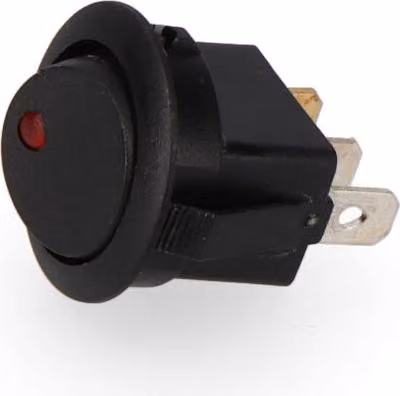 Interruttore con perno 6,5 A 250 V con spia luminosa, in confezione