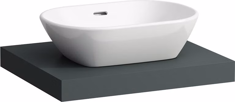 LAUFEN LANI Plan de toilette, une découpe au centre, 585x495x65mm, H4046411122661, H4046411122661