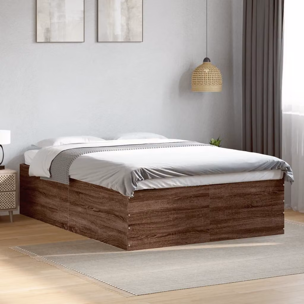 vidaXL Giroletto in Legno Multistrato Rovere Marrone L: 138 cm, P: 193 cm