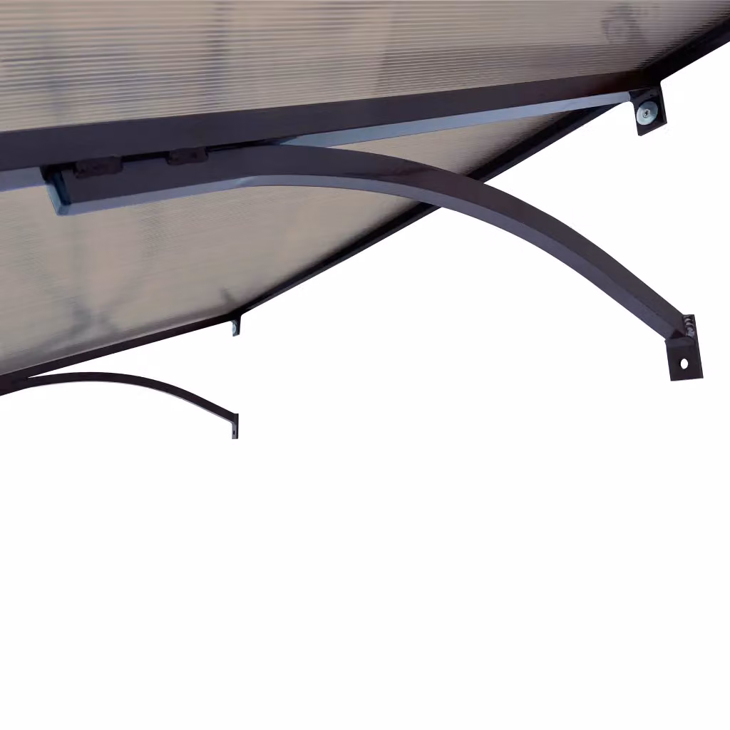 Tettoia Starkedach Straight T-160 con telaio in alluminio e rivestimento in policarbonato colore antracite – 2