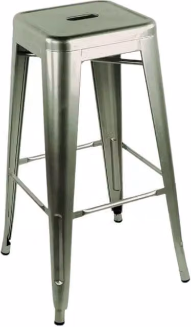 Set 4 sgabelli moderni metallo colore specchiato 43x43x77 - Mobili 2G