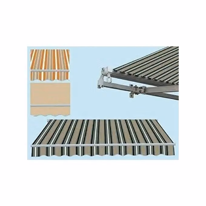 Tenda da sole a bracci Fraschetti in alluminio e poliestere, colore giallo-beige, L: 295 cm x H: 250 cm – 2