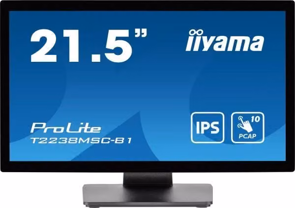 Iiyama prolite t2238msc-b1 monitor pc 54,6 cm (21.5") 1920 x 1080 pixel full hd led touch screen nero