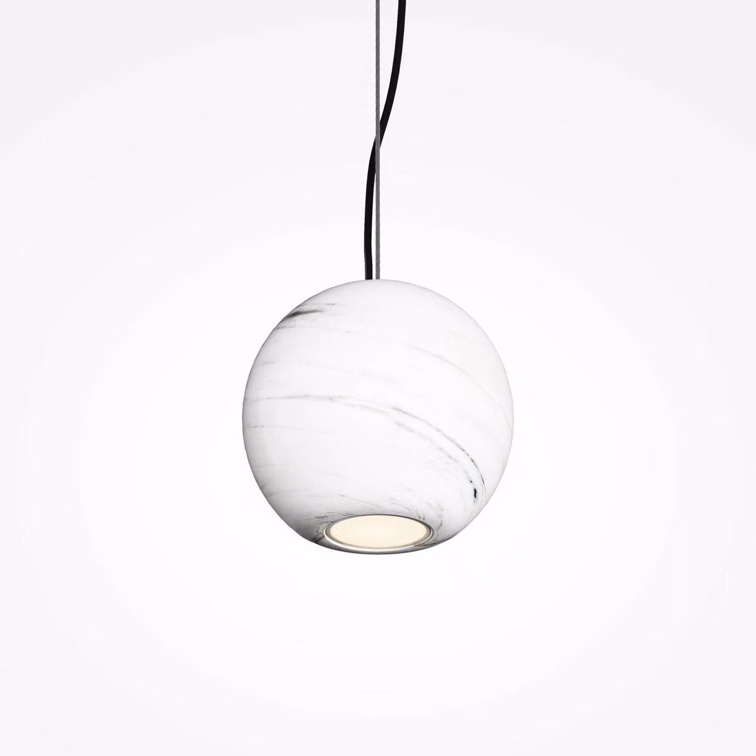 Maytoni Lampada a sospensione BASIC TEXTURE, dimmerabile, Bianco / Opale, Soggiorno / Sala da pranzo, Pietra, Moderno, Lampada a sospensione