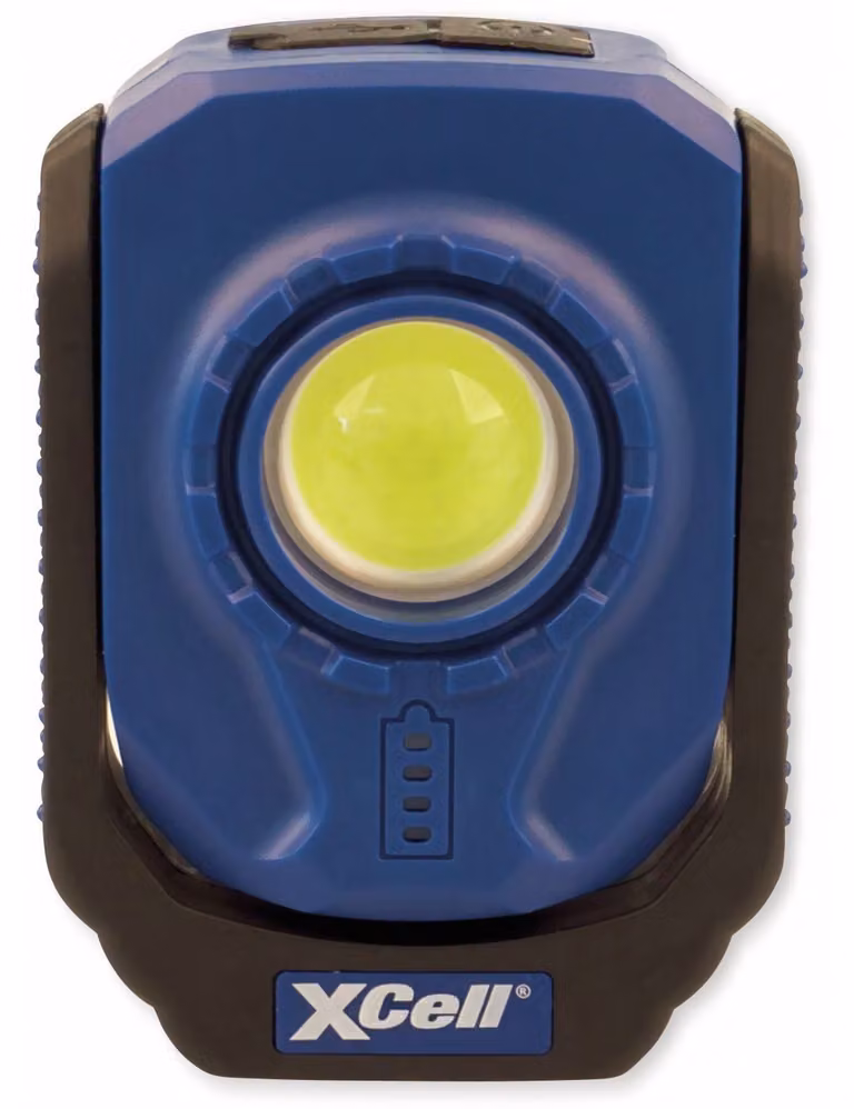 XCell Work Pocket 6W Luce a batteria LED orientabile a 360° con clip, gancio magnetico mobile, presa di ricarica micro-USB