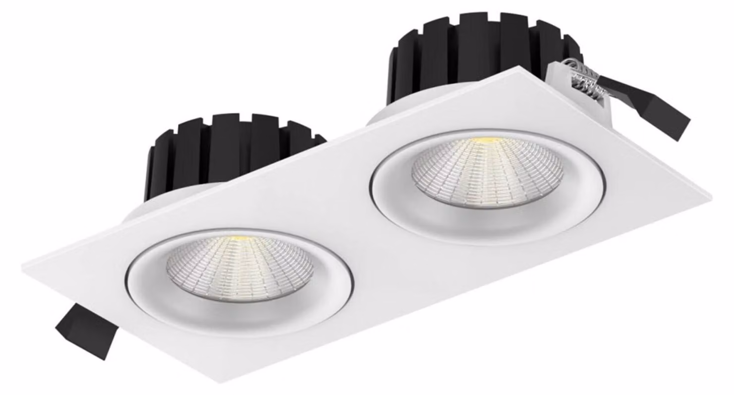 Lampada SLC DL04 SQUARE X2 R83X2 WH TED 927 IP54 36d